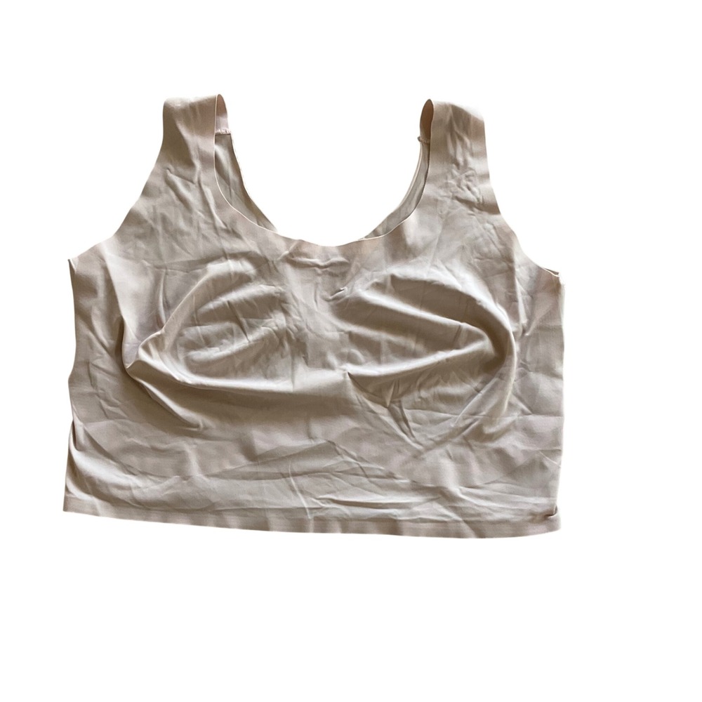 True & Co True Body Lift Scoop Neck Bra Women 2X Beige Seamless Wireless